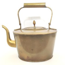 Vintage Large Brass Tea Kettle