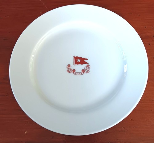 White star line titanic plate - star,