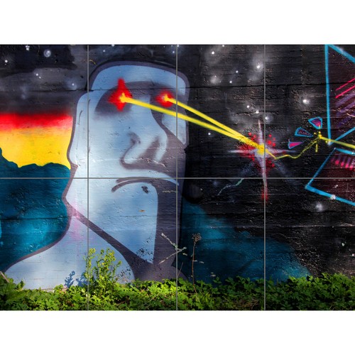 Graffiti easter island head - easter,