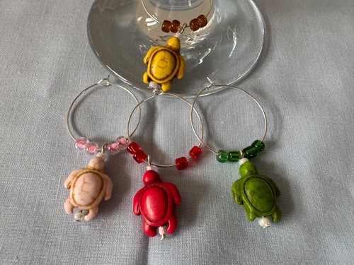 Wine glass charms - glass, 4