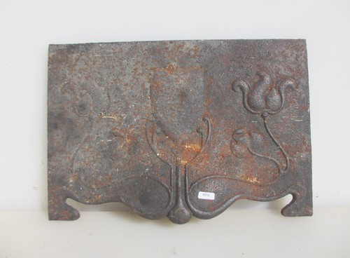 Antique cast iron fire hood - iron,