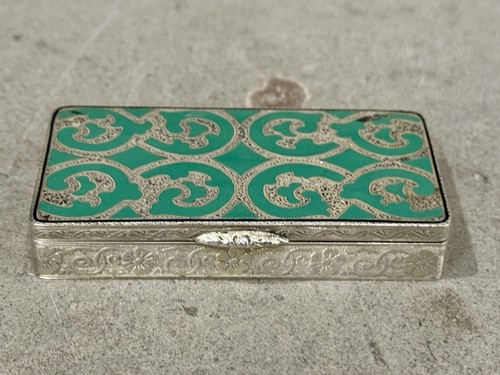 Antique enameled snuff - enameled, box