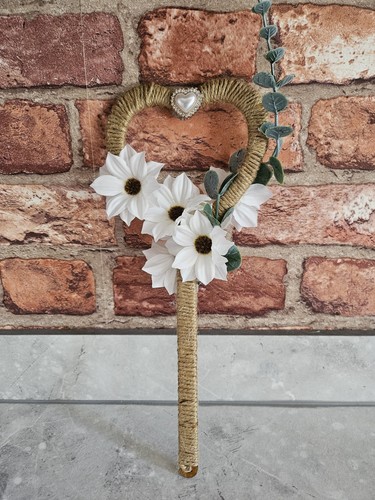 Flower girl wand white - wand,
