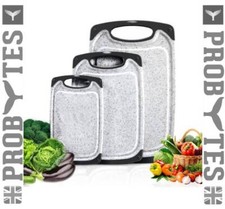 Plastic Rectangle Chopping Board Cutting Board Granite Style Rubber Grip