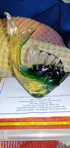 Murano glass fish ornament - murano,