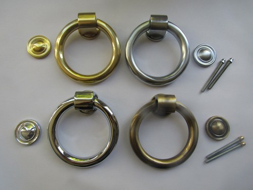 Solid forged brass ring - solid, door