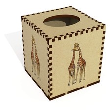 Square 'Cuddling Giraffes'