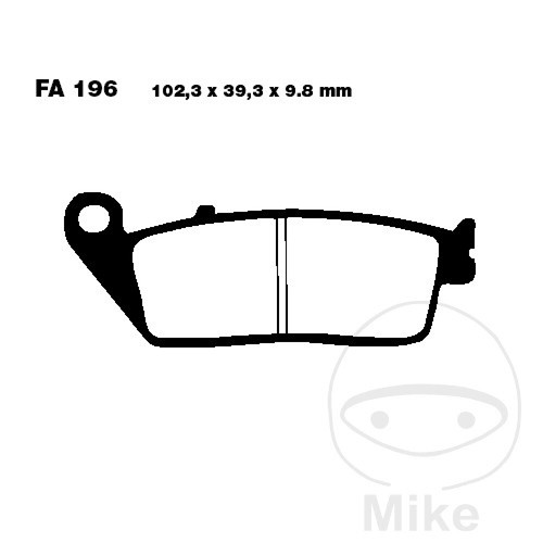 Pair brake pads ebc - ebc, sfac196