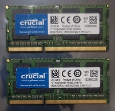 Crucial 16GB 2X8GB DDR3 2RX8