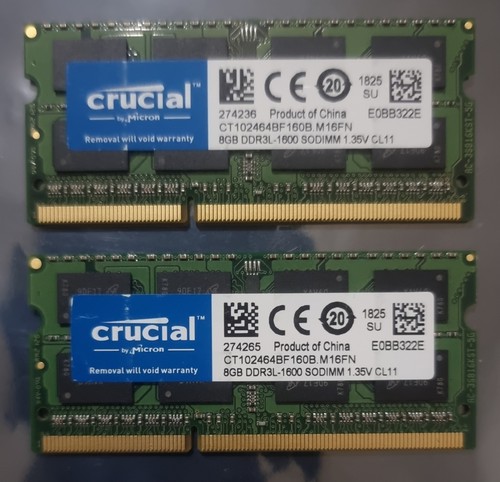 Crucial 16gb 2x8gb ddr3 2rx8 - crucial,