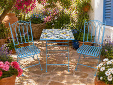 Azure blue metal tiled - azure,