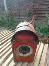 Vintage Railway lamp Road Red