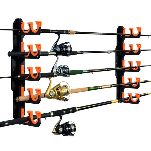 Fishing rod holder wall mount - rod,