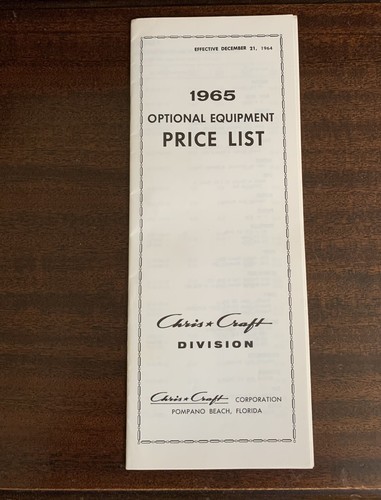 Nos chris craft 1965 - 1965, optional