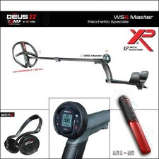 METAL DETECTOR DEUS II WS6 MASTER XP PIASTRA 11" PINPOINTER MI-6 CUFFIE WSA II