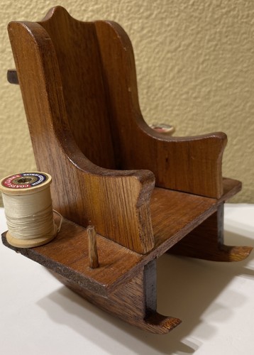 Vintage wooden rocking chair - chair, 4