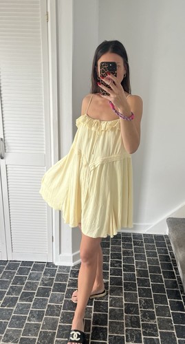 Zara butter yellow ruffle - zara, mini