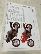 Yamaha TDM850 1991 1993 color identification sheet range