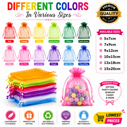 500pcs organza gift bags - organza,