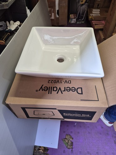 White ceramic square - white,
