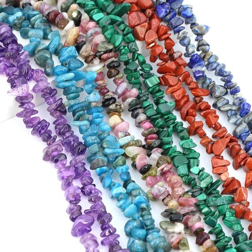 Natural stone chip beads - 16",