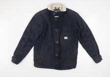 Quba & Co. Men's Blue Cotton Lined Winter Jacket Medium