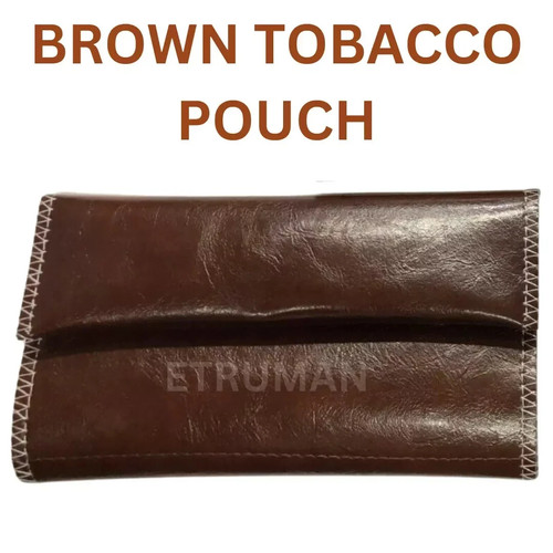 Brown tobacco pouch - brown,