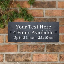 Personalised Plaque Natural Slate House Sign Garden Sign Door Number Home Decor