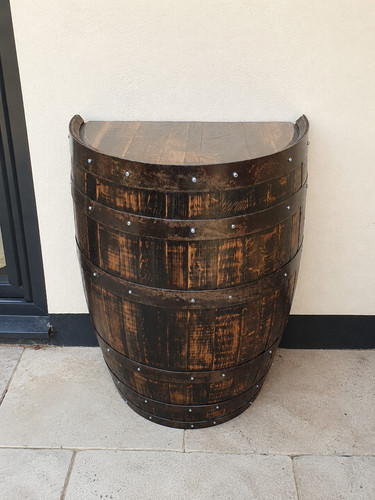 Oak whiskey barrel - oak, half