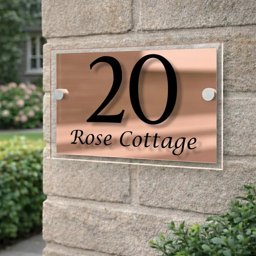 Personalised door number sign - door,