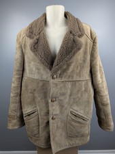 Mens Sheepskin Coat Size L