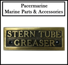 Stern Tube Greaser Brass Plate Narrow Boat Safety