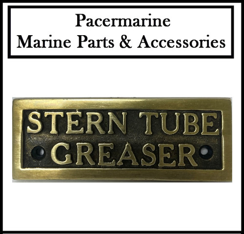 Stern tube greaser brass plate - stern,