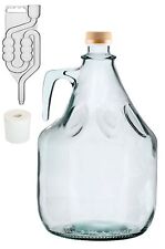 Set for Making Wine Glass Demijohn 3l + Airlock Bubblers + Bung Free P&P UK