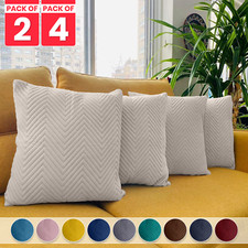 4 Pack Cushion Covers Quilted