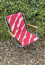 Vintage Folding Deck Chair 80’s Festival Camping Retro