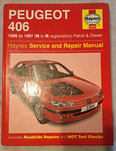 Haynes manual peugeot - manual, 406