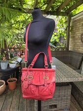 Fossil Red Leather Top Handle