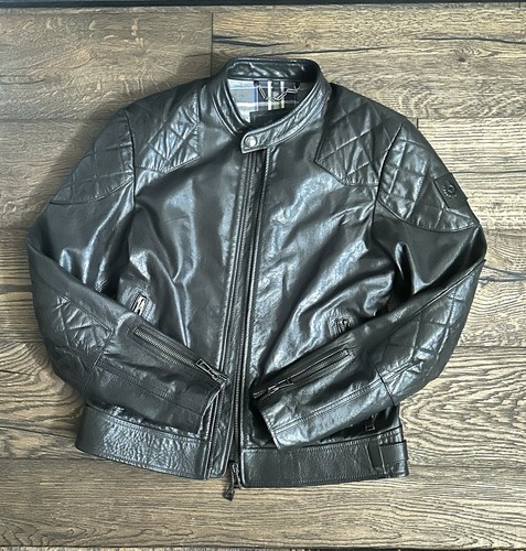 Belstaff men leather biker - belstaff,