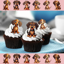24 x Pre-Cut Dachshund Cute