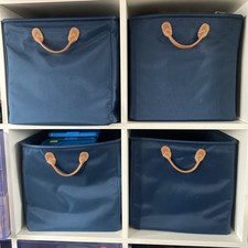 4X Navy Lazzari Toy Storage
