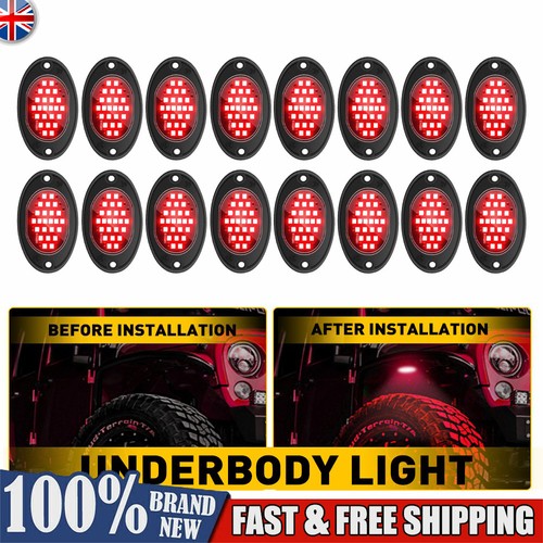 16x red led rock lights - 16x,