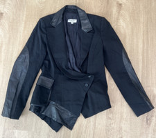 Ivan Grundahl Leather Lagen Look Blazer Artsy Mixed Media Brutalist Modern Boho