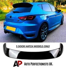SEAT Leon MK3 5F Rear Gloss Black Rear Boot Roof Spoiler Wing Cupra 5dr 2012-20!