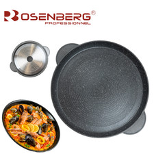 Paella Pan with griddle/wave in Black 36cm RB-PP36M2-2