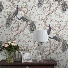 Laura Ashley Belvedere Duck Egg Wallpaper Same Batch BN Genuine UK 53cm width