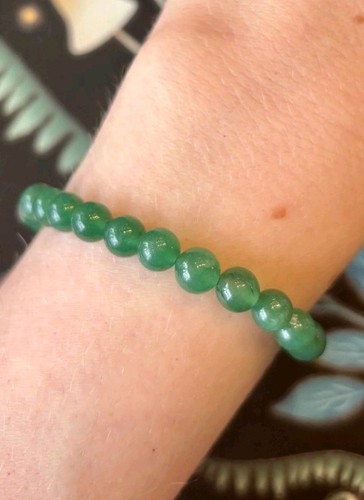 8mm green jade natural crystal - jade,