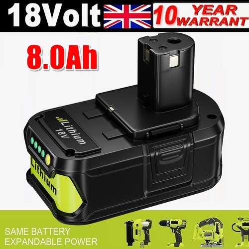 Replacement 18v 0ah battery - 18v, 8.0ah