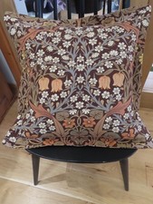 Sanderson / Wm Morris  - PAIR for 18" pads - Oxford Edge Cotton Cushion Covers