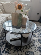 IKEA glass round table